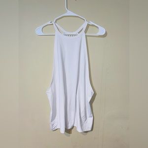 ACTIVE YOGA TANK TOP WHITE STRAPPY‎ HIGH NECK